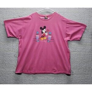 Mickey Unlimited Shirt Women 2X Pink Graphic Disney Minnie Mouse Ladies RARE USA
